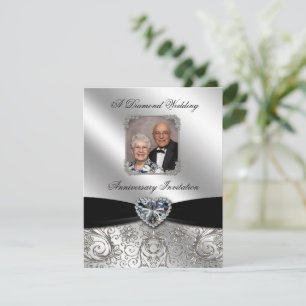 Convite de Foto de Aniversário de Casamento de Dia