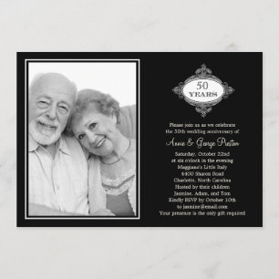 Convite de Foto de Aniversário de Fancy Seal