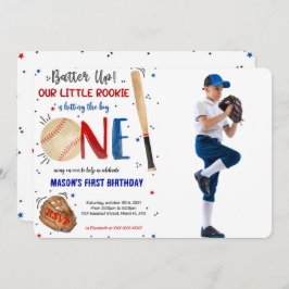 Convite de Foto de Aniversário de Um Ano de Beiseb