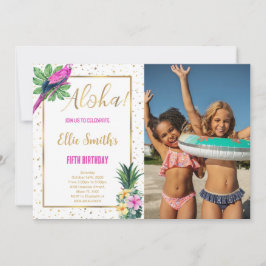 Convite de Foto de Aniversário do Havaí
