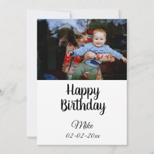 convite de foto de aniversário personalizado simpl
