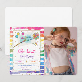 Convite de Foto de Aniversário Pintado