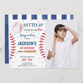 Convite de Foto de Beisebol