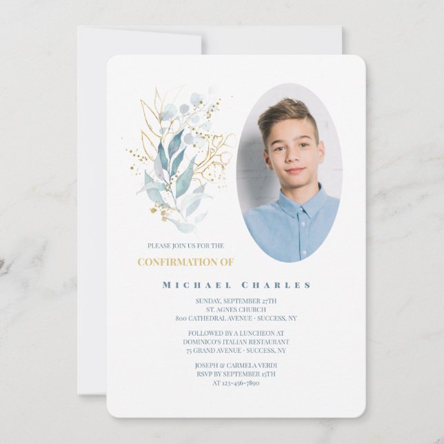 Convite de Foto de Buquê de Ervas (Frente)