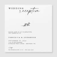 Convite de Foto de Casamento de Recepção de Elopem