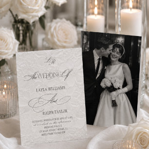 Convite de Foto de Casamento Editorial