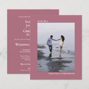 Convite de Foto de Casamento SIMPLES POEIRENTO ROS