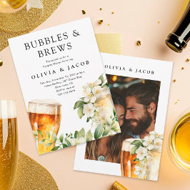 Convite de Foto de Chuveiro de Casais Bolhas e Cer