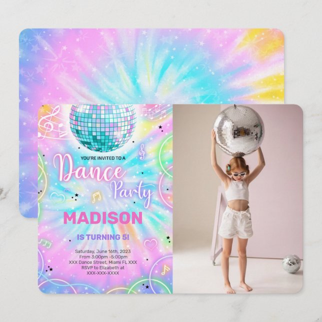 Convite de Foto de Dança (Frente/Verso)