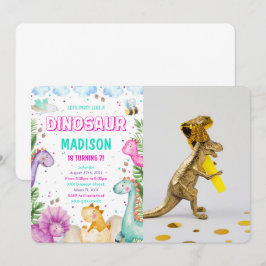 Convite de Foto de Dinossauro