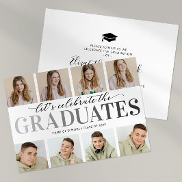 Convite de Foto de Dois Graduados para Festa de Fo