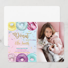 Convite de Foto de Donut de Aquarela