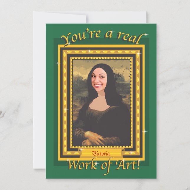 Convite de Foto de Festa de Pintura com Moldura Ch (Frente)