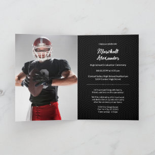 Convite de Foto de Formatura com Desenho Geométric