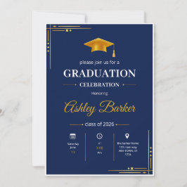 Convite de Foto de Formatura Moderna