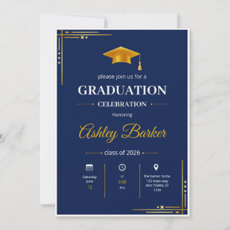 Convite de Foto de Formatura Moderna