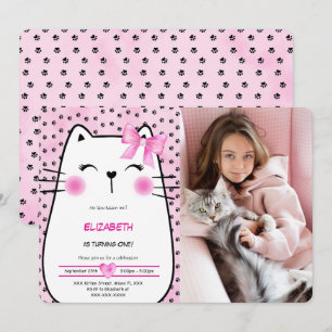 Convite de Foto de Gatinho