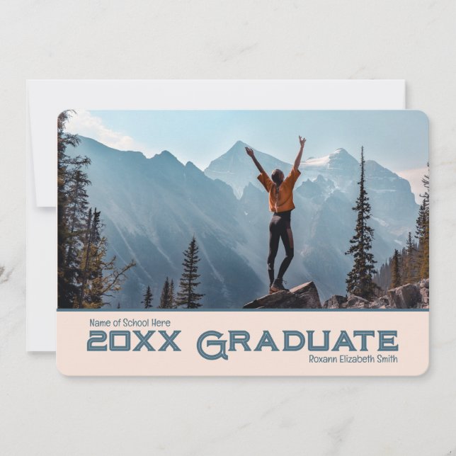 Convite de Foto de Graduado 20xx Simples 2/ (Frente)