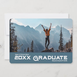 Convite de foto de graduado 20xx simples 2/