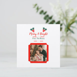 Convite de Foto de Natal Elegante e Festivo
