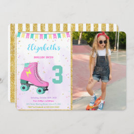 Convite de Foto de Patinação no Rolo