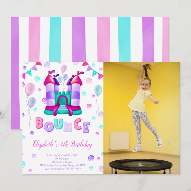 Convite de Foto de Rebater (Frente/Verso)