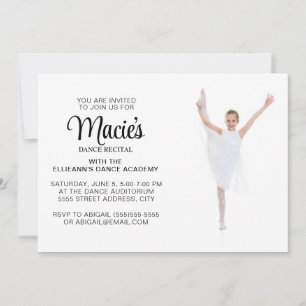 Convite de Foto de Recital de Dança