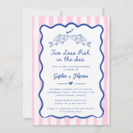 Convite de Foto Desenhado à Mão Dois Menos Peixes 