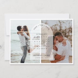 Convite de Foto do Calendário Arch Salve a Data