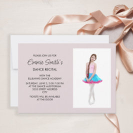 Convite de Foto do Recital de Dança Rosa