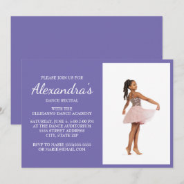 Convite de Foto do Recital de Dança Roxo