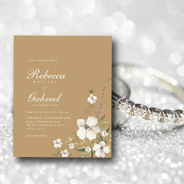 Convite De Foto Floral De Aquarela De Elegante De