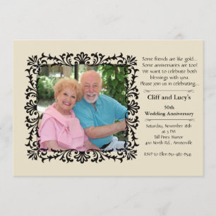 Convite de Foto Floral Formal Antigo