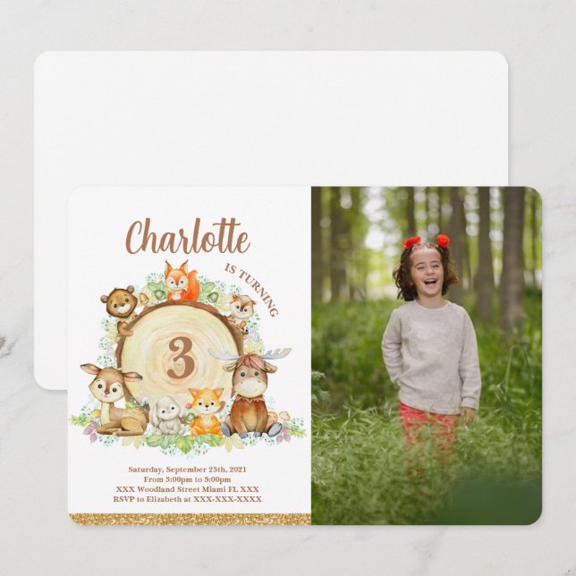 Convite de Foto Florestal (Frente/Verso)