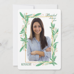 Convite de Foto Folhas Verdes