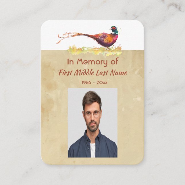 Convite de Foto Memorial Presente Arte de Faisão (Frente)