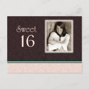 Convite de Foto para Aniversário de 16 Anos Doce
