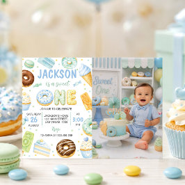 Convite de Foto para Aniversário Doce Donut