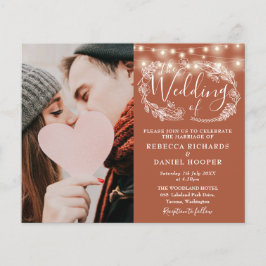 Convite de Foto para Casamento com Detalhes em Ter