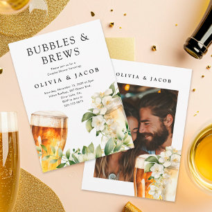 Convite de Foto para Chá de Casal Bolhas e Cerveja