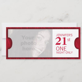 Convite de foto para festa de 21 anos de VIP