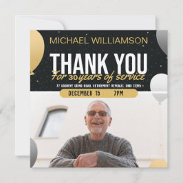 Convite de Foto para Festa de Aposentadoria Balão 