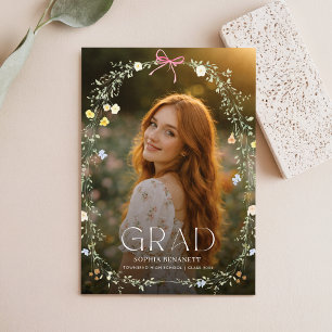 Convite de Foto para Festa de Formatura com Laço R