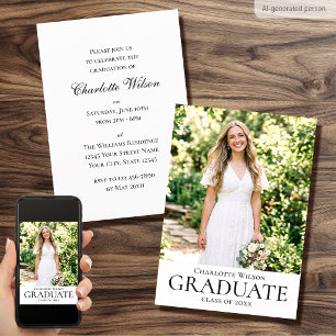 Convite de Foto para Festa de Formatura Elegante 2