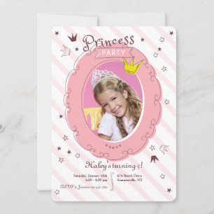 Convite de Foto para Festa de Princesa