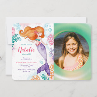 Convite de Foto para Festa de Sereia