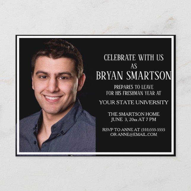 Convite de Foto para Festa de Trunk da Faculdade P (Frente)