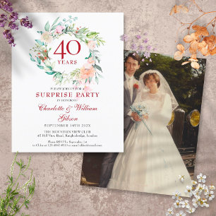 Convite de Foto para Festa Surpresa de 40 Anos de 