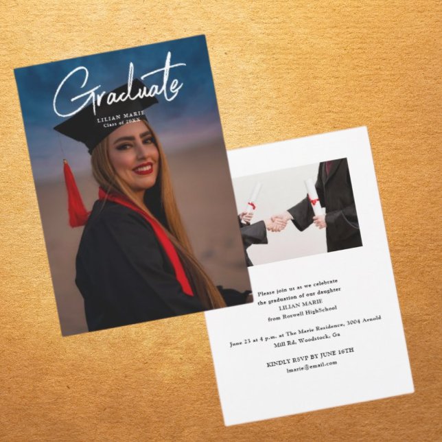 Convite de Foto para Graduação (Criador carregado)