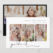 Convite de Foto para Graduação de Snapshot com Scr